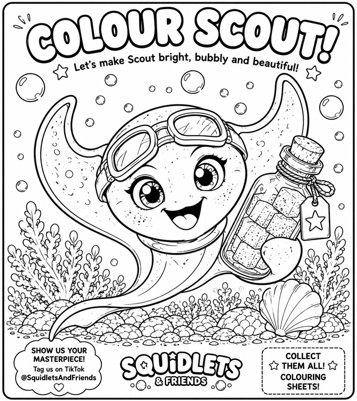 Captain Inky & Crew Colouring Sheets