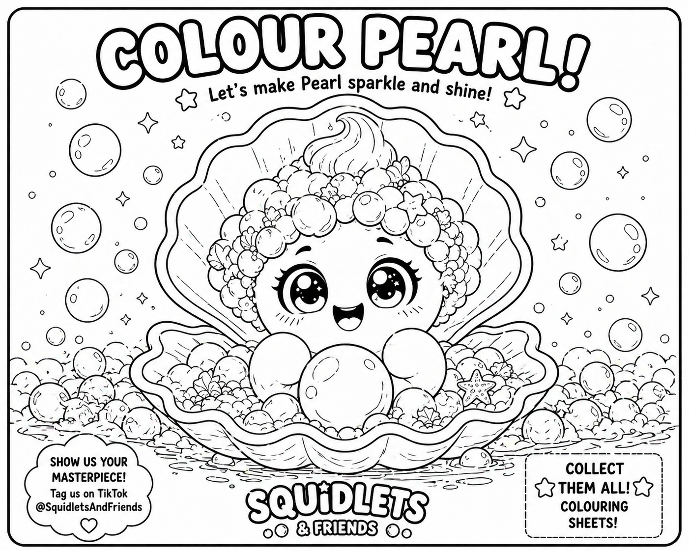 Foamy & Bubble Bay Colouring Sheets