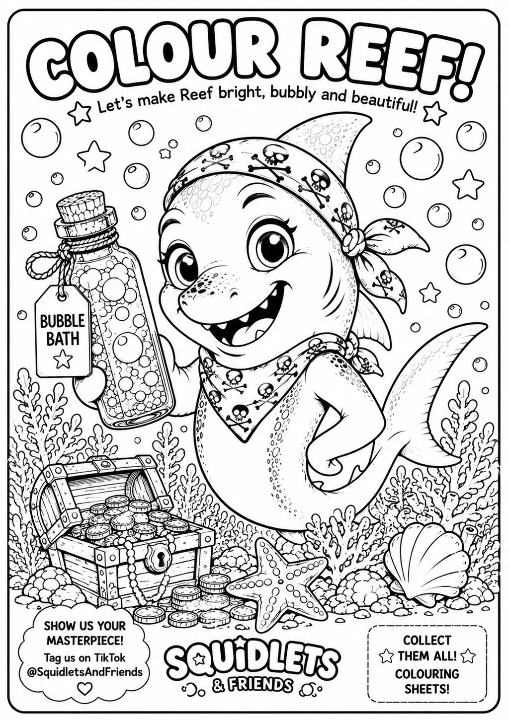 Captain Inky & Crew Colouring Sheets